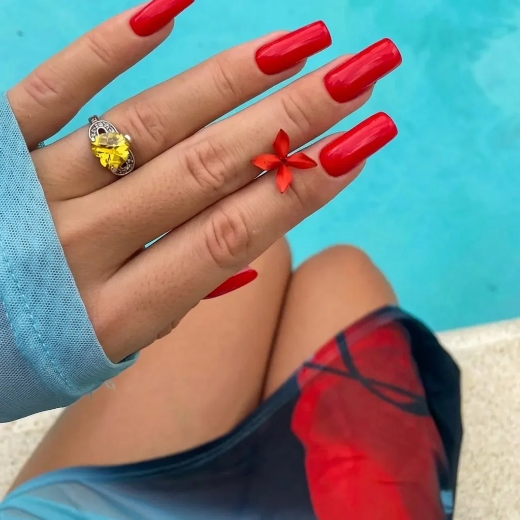 Vibrant Red Manicure