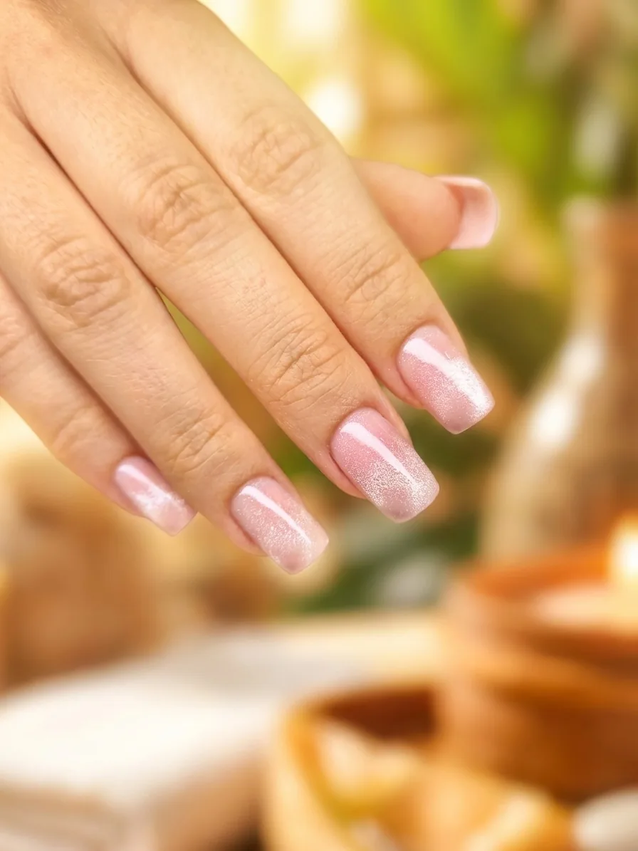 Elegant Shimmer Manicure