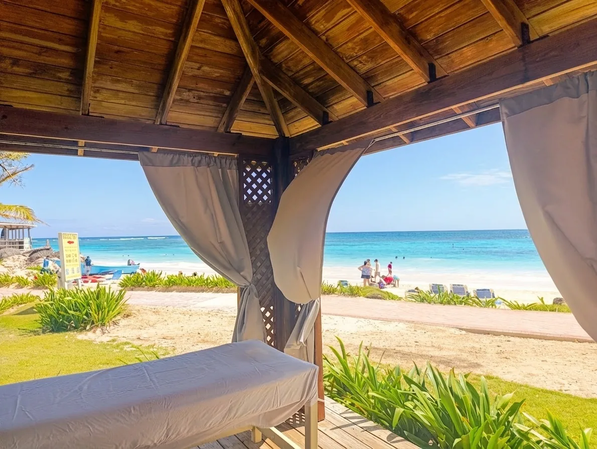 Beach cabana with Caribbean Sea views in Bavaro, Punta Cana