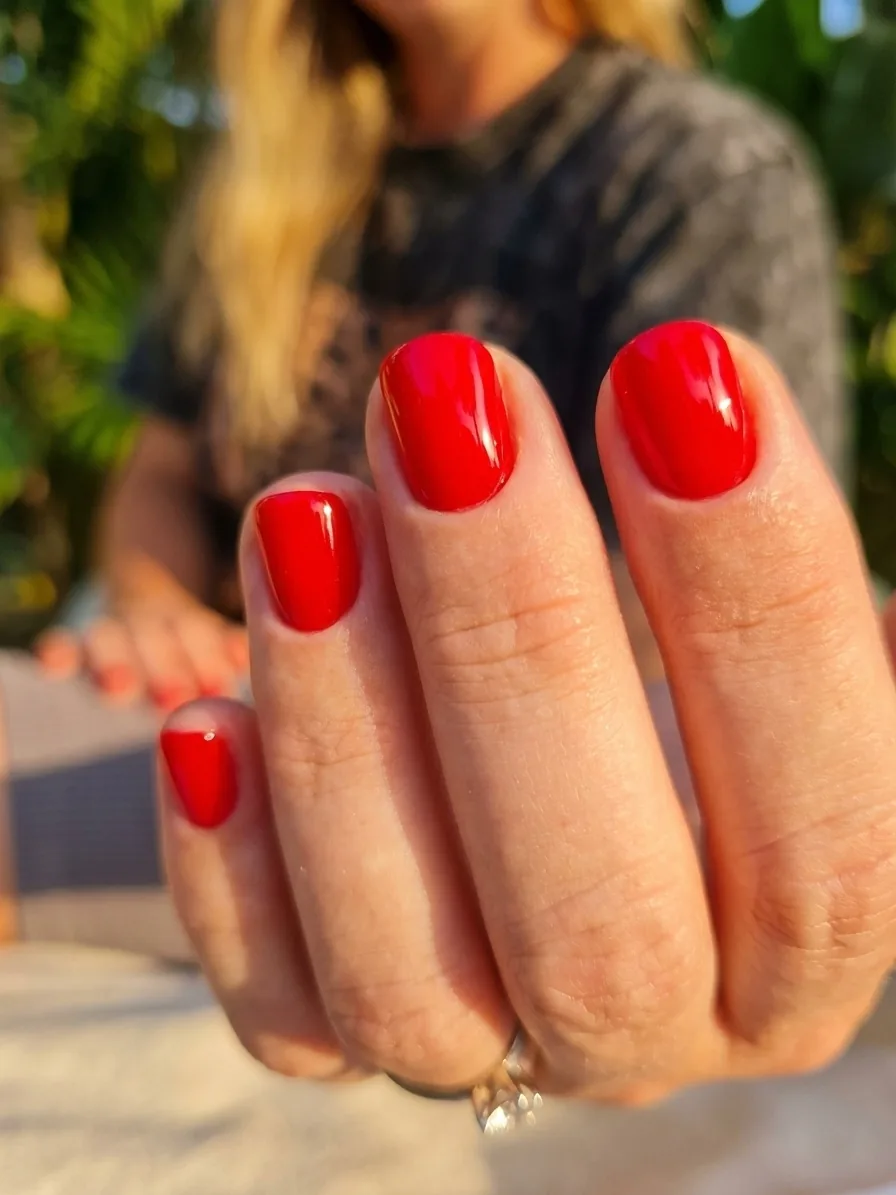 Classic Red Gel Manicure