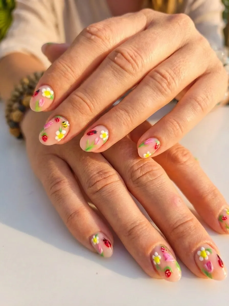 Spring Meadow Nail Art