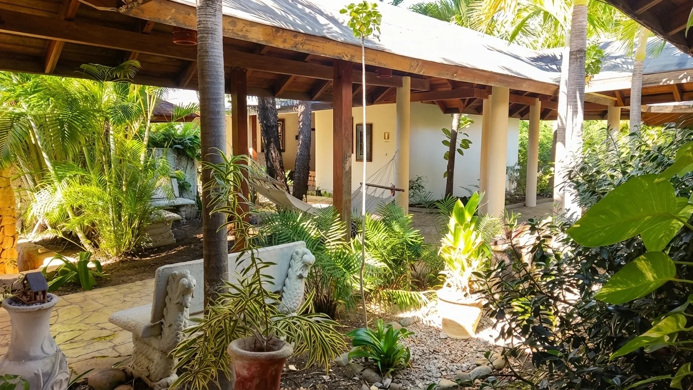 Tropical Spa Garden Courtyard