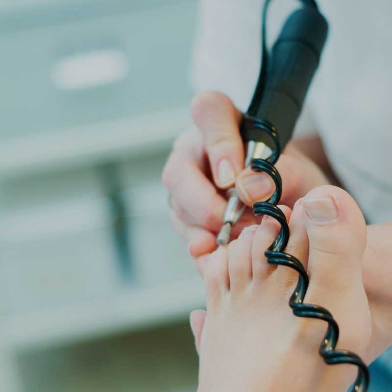 Pedicure without coating