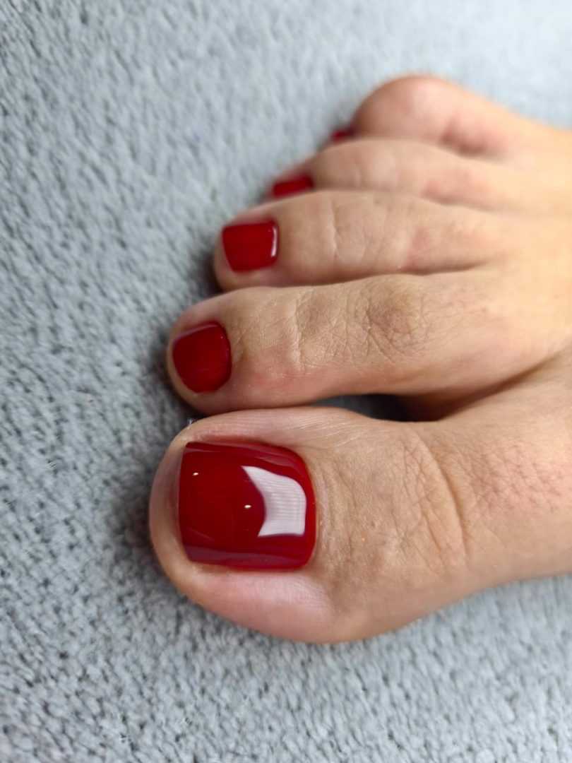 Gel coated pedicure